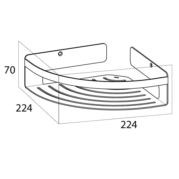 Tiger Duschhylla hörn Caddy krom stor 1400630346