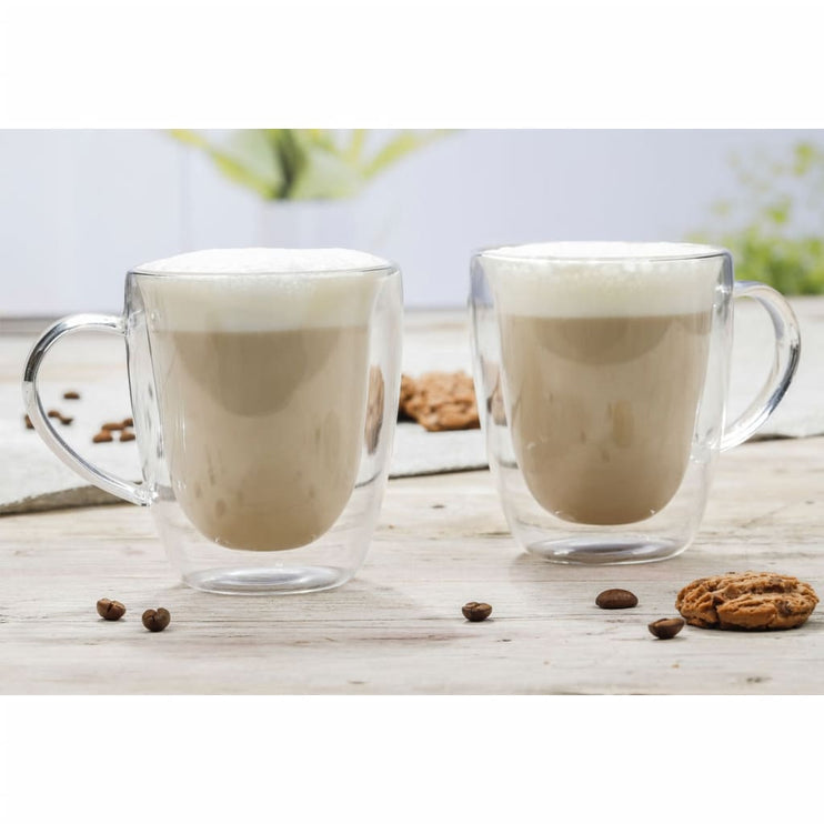 HI Cappuccinoglas 2 st 270 ml genomskinlig