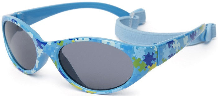 Kiddus Comfort Solglasögon böjbara - blått pussel (2-6 år)