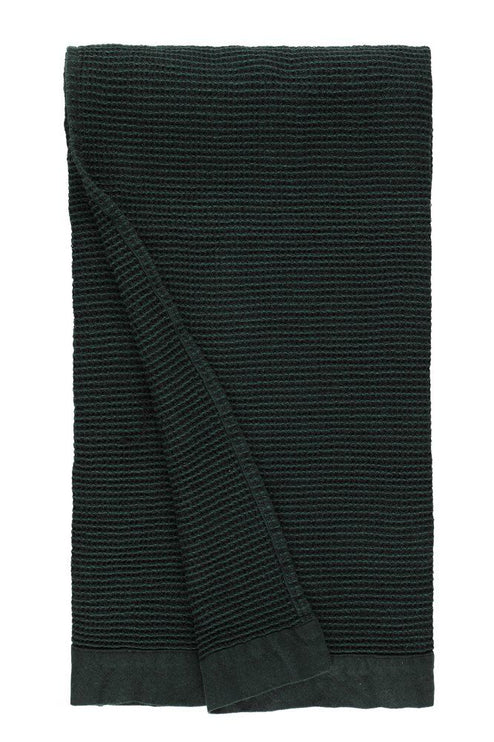 Rento Handduk Kenno 90x180 cm mörkgrön/sort