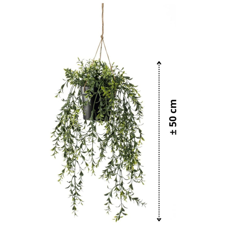 Emerald Konstväxt buxbom i kruka hängande 50 cm