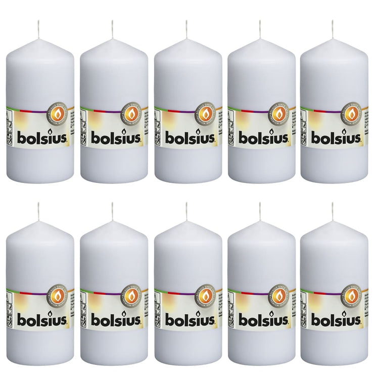 Bolsius Blockljus 10 st 120x58 mm vit