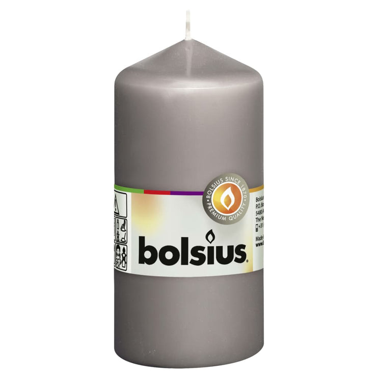 Bolsius Blockljus 10 st 120x58 mm varmgrå