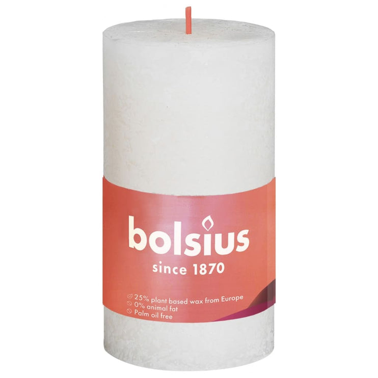 Bolsius Block light Shine 8-pack 100x50 mm mjuk pärla