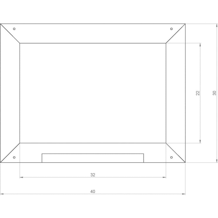 AXI Svart tavla för lekstugor grå 2x40x30 cm