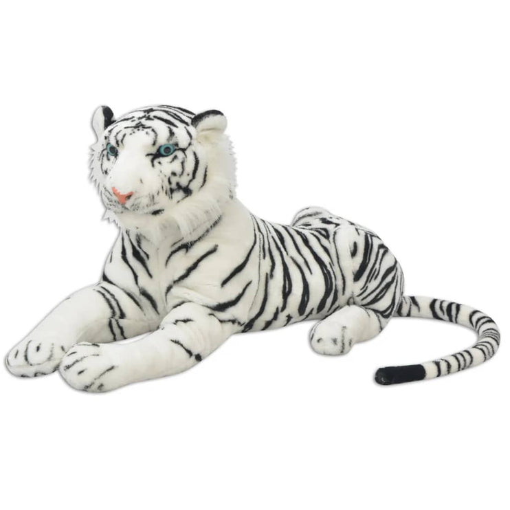 Tiger toy plysch vit XXL