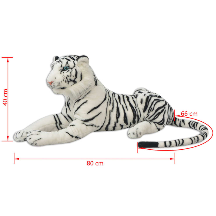 Tiger toy plysch vit XXL