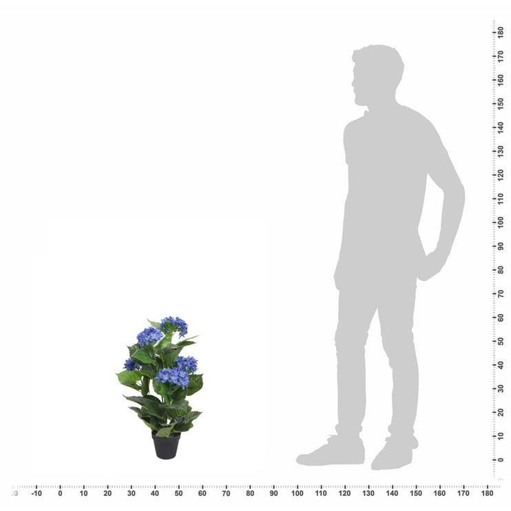 Konstväxt Hortensia med kruka 60 cm blå