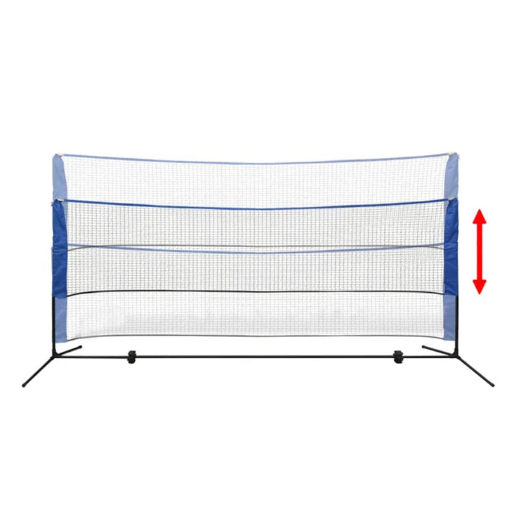 Badmintonnät med fjäderbollar 300x155 cm