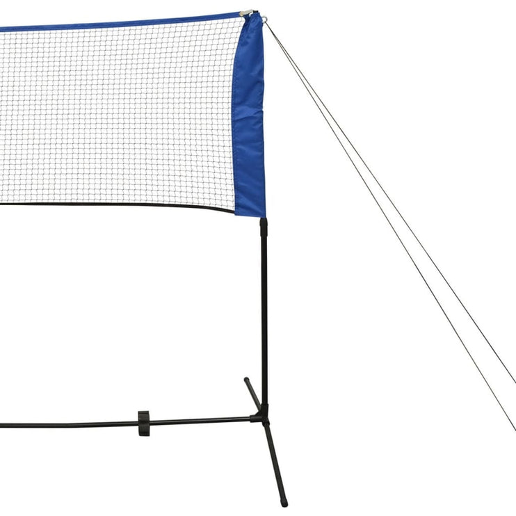 Badmintonnät med fjäderbollar 300x155 cm