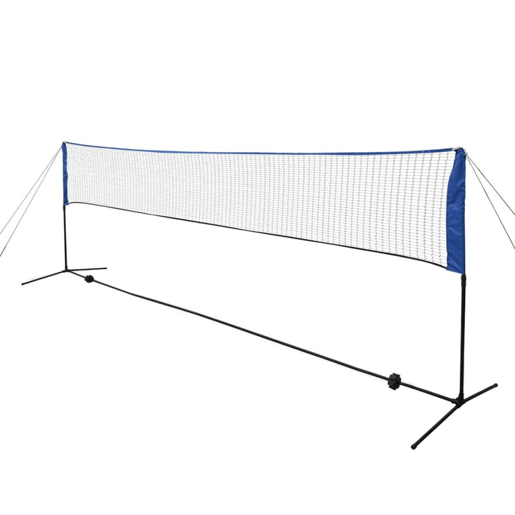 Badmintonnät med fjäderbollar 500x155 cm