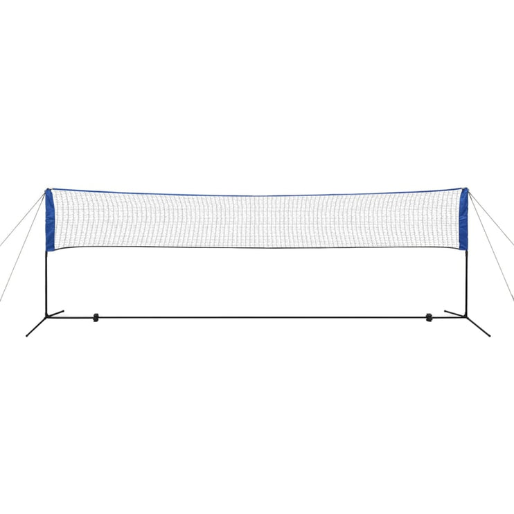 Badmintonnät med fjäderbollar 500x155 cm