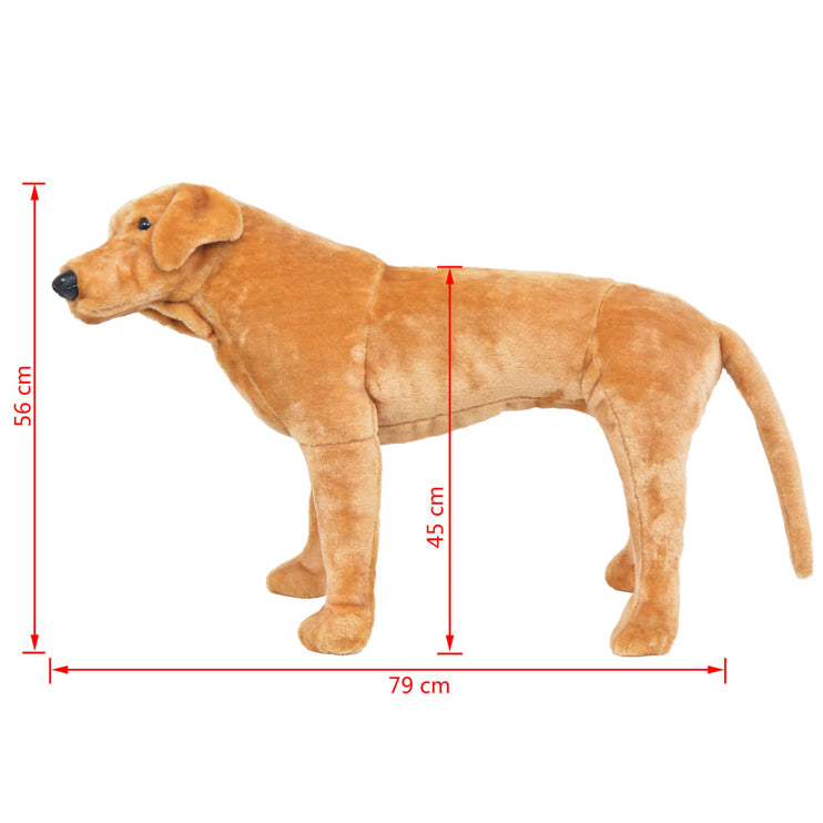 Stående leksakshund labrador ljusbrun XXL