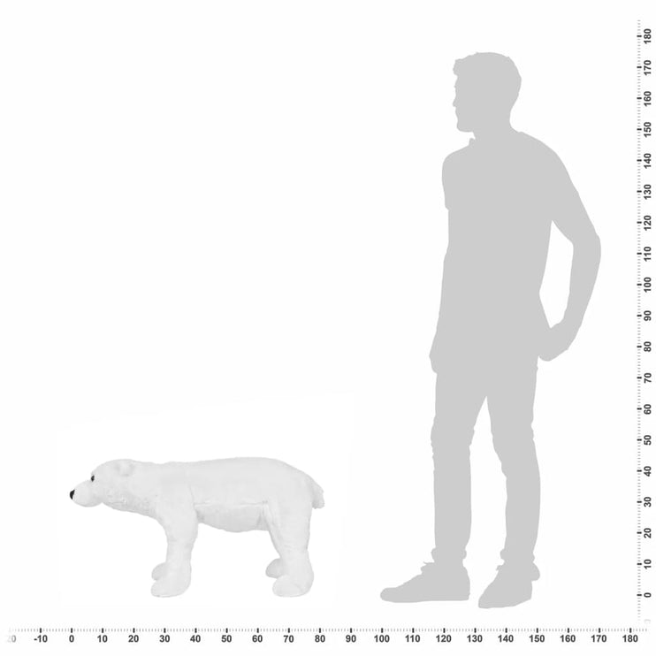 Stående leksaksisbjörn plysch vit XXL
