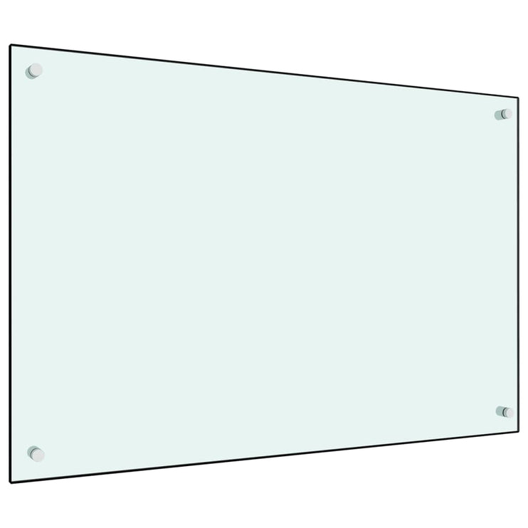 Stänkskydd vit 90x60 cm härdat glas