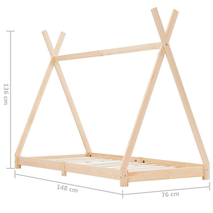 Barnsäng massiv furu 70x140 cm