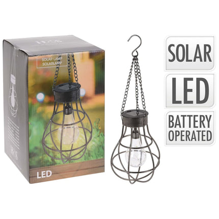 ProGarden Solar lampa metall med 10 lysdioder