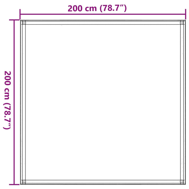 Tältmatta 200x200 cm svart