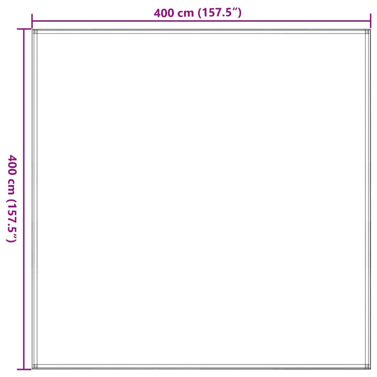 Tältmatta 400x400 cm svart HDPE