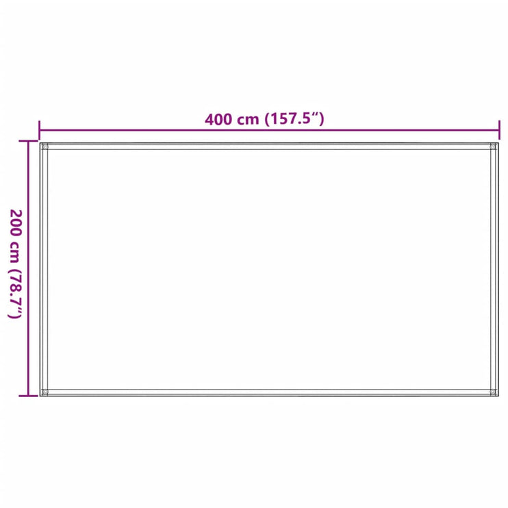 Tältmatta 200x400 cm antracit och vit