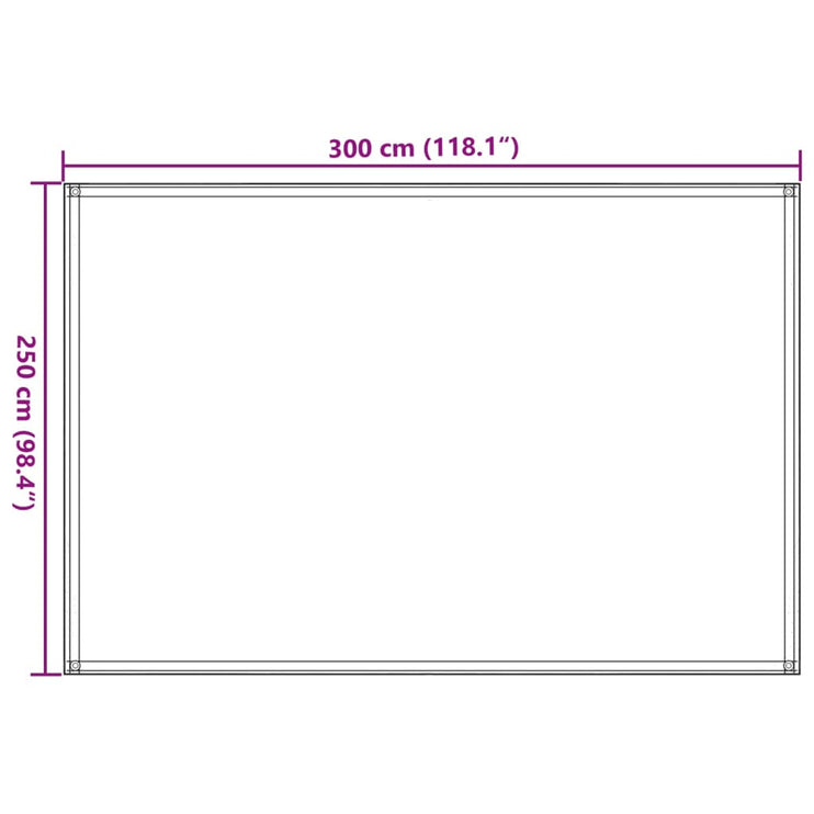 Tältmatta 250x300 cm antracit och vit