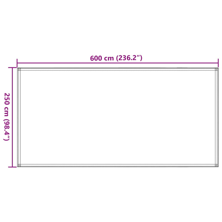 Tältmatta 250x600 cm antracit och vit