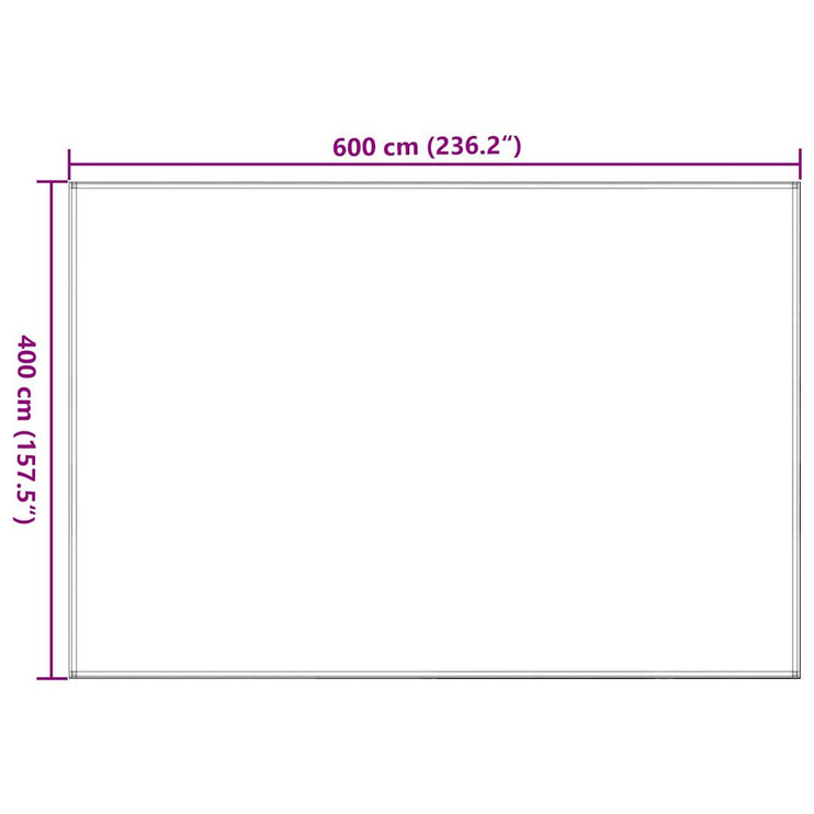 Tältmatta antracit och vit 400x600 cm HDPE