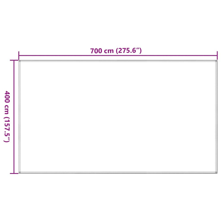 Tältmatta antracit och vit 400x700 cm HDPE