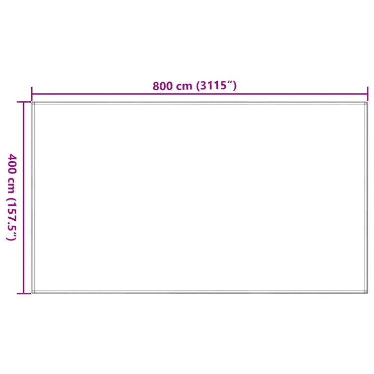 Tältmatta antracit och vit 400x800 cm HDPE