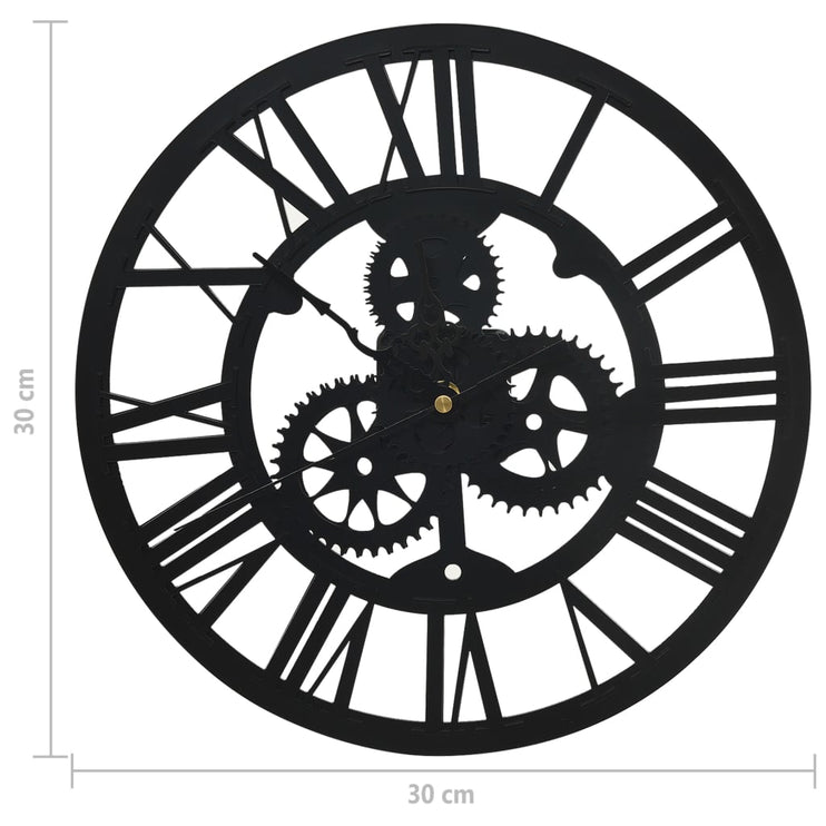 Väggklocka svart 30 cm akryl