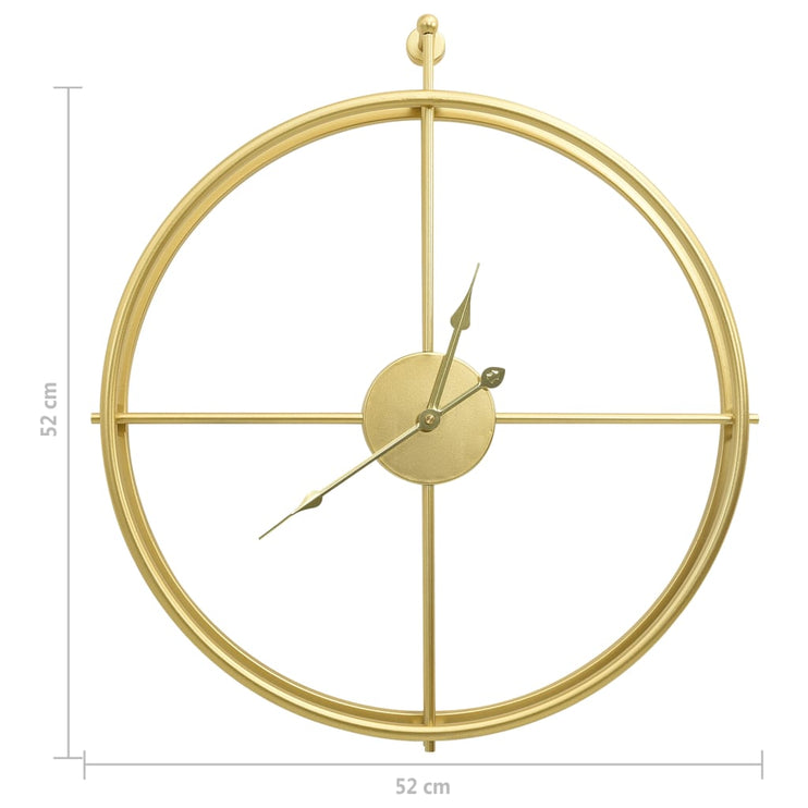 Väggklocka guld 52 cm järn