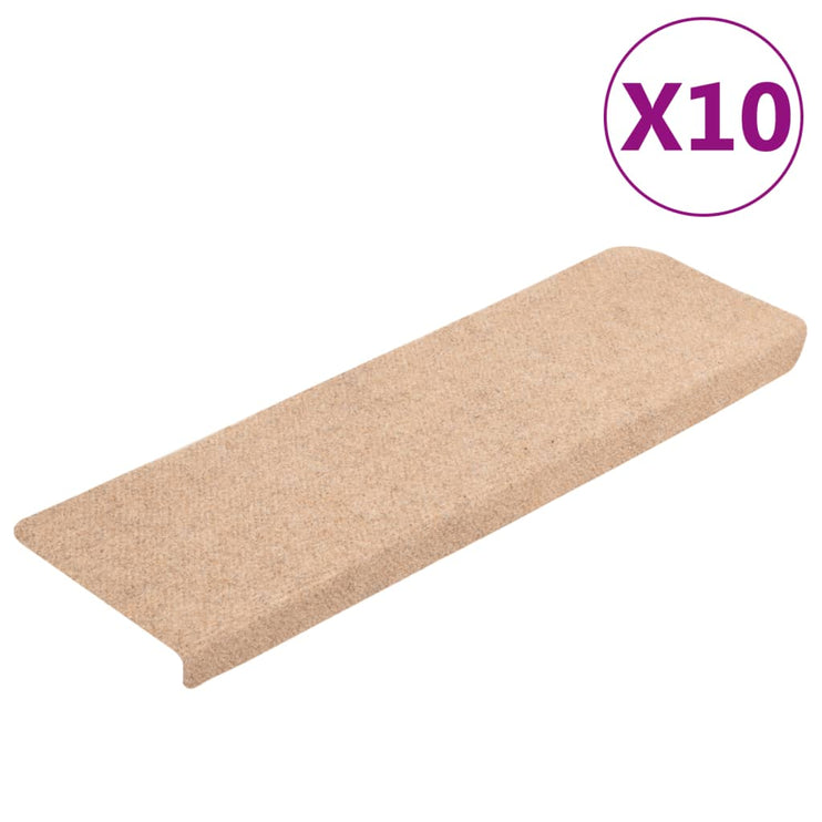 Trappstegsmattor 10 st brun 65x21x4 cm brodyr