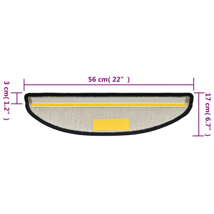 Trappstegsmattor 10 st 56x17x3 cm antracit