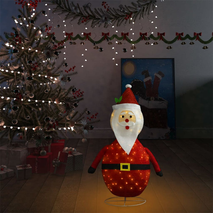 Dekorativ jultomte med LED lyxduk 90 cm