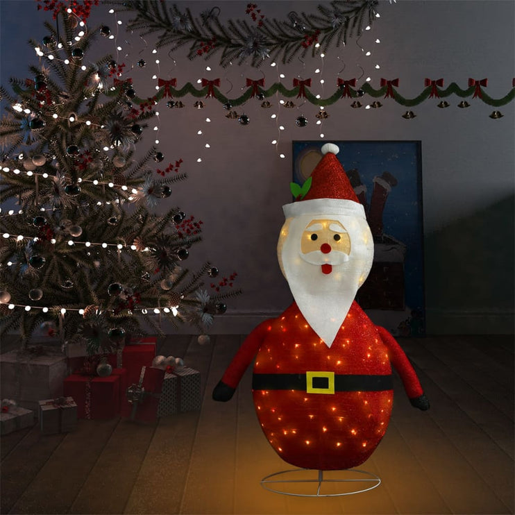 Dekorativ jultomte med LED lyxtyg 120 cm