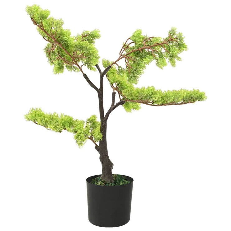 Konstgjort bonsaiträd i kruka cypress 60 cm grön