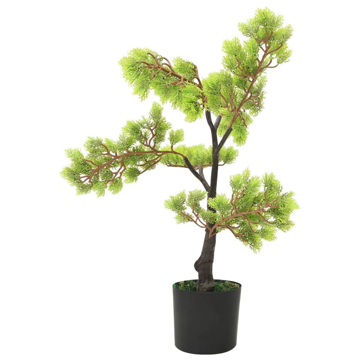 Konstgjort bonsaiträd i kruka cypress 60 cm grön