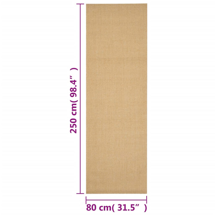 Matta naturlig sisal 80x250 cm