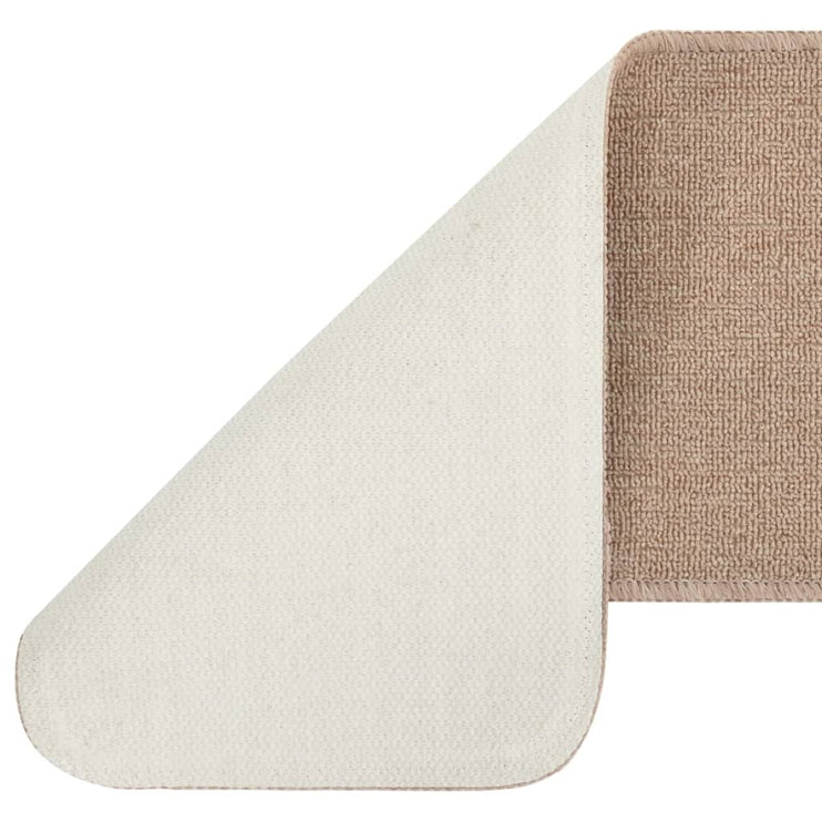 Trappstegsmattor halkfri 15 st 60x25 cm beige rektangulär