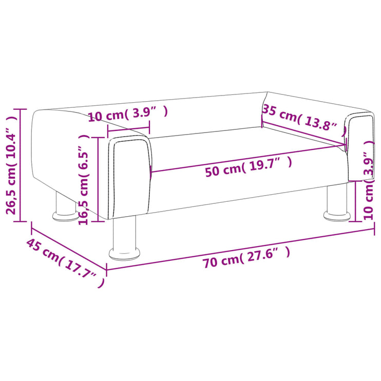 Barnsoffa blå 70x45x26,5 cm sammet