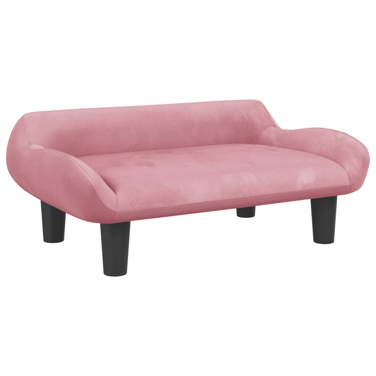 Barnsoffa rosa 70x40x24 cm sammet