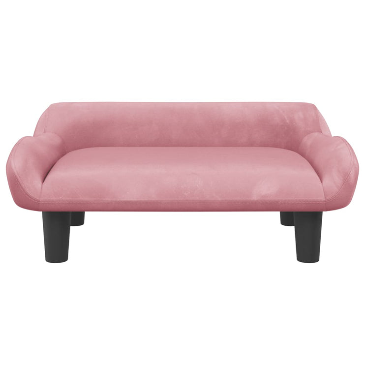 Barnsoffa rosa 70x40x24 cm sammet