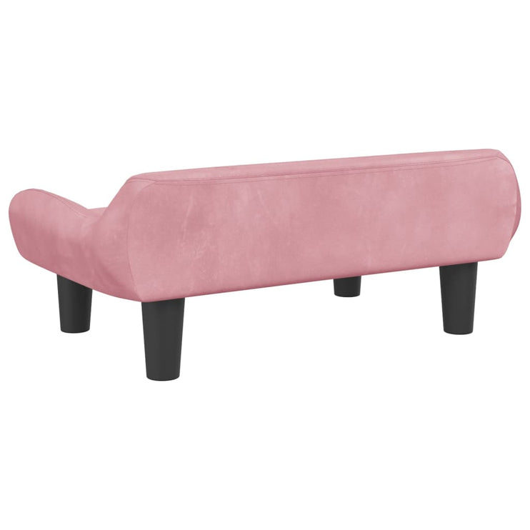 Barnsoffa rosa 70x40x24 cm sammet