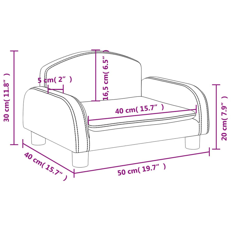 Barnsoffa brun 50x40x30 cm tyg