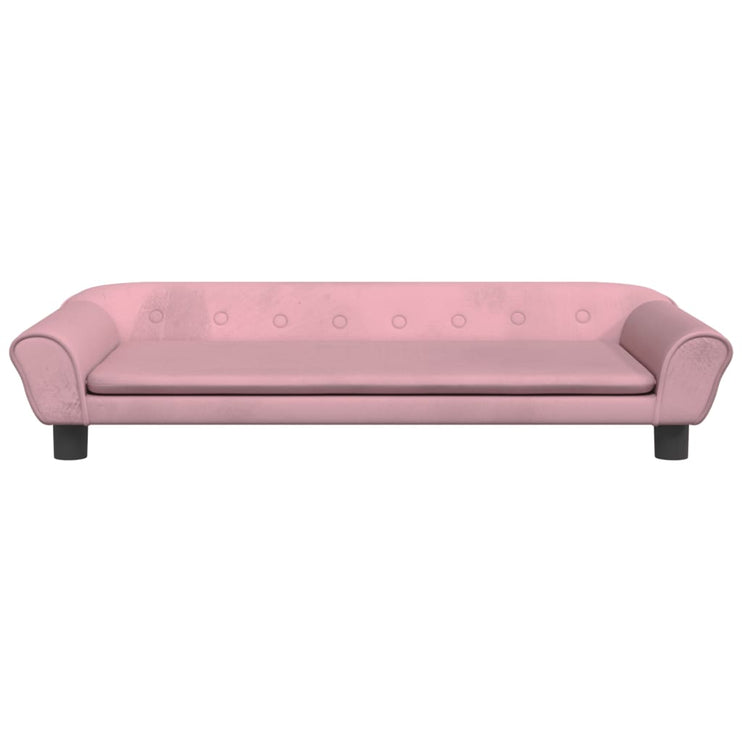 Barnsoffa rosa 100x50x26 cm sammet