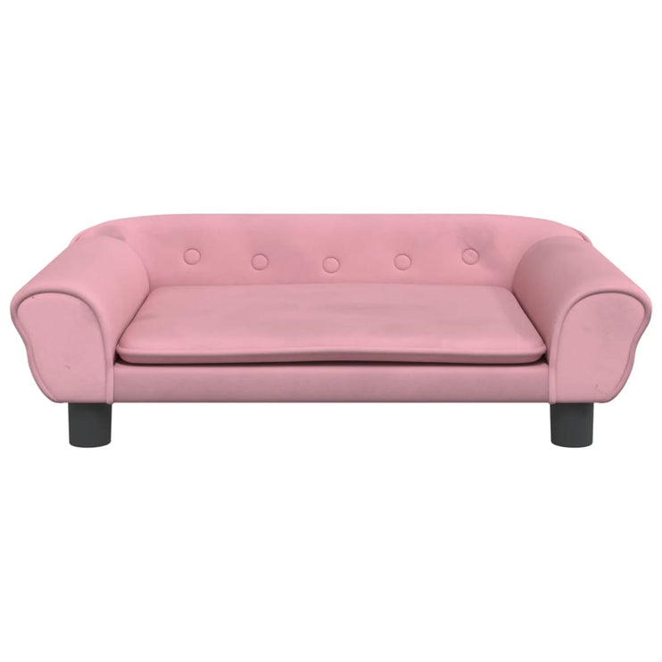 Barnsoffa rosa 70x45x26 cm sammet