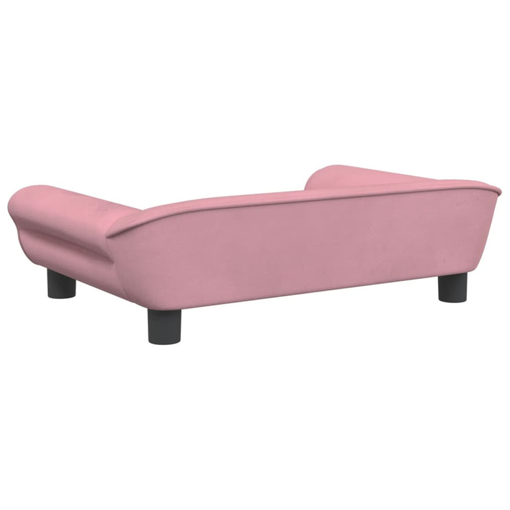 Barnsoffa rosa 70x45x26 cm sammet