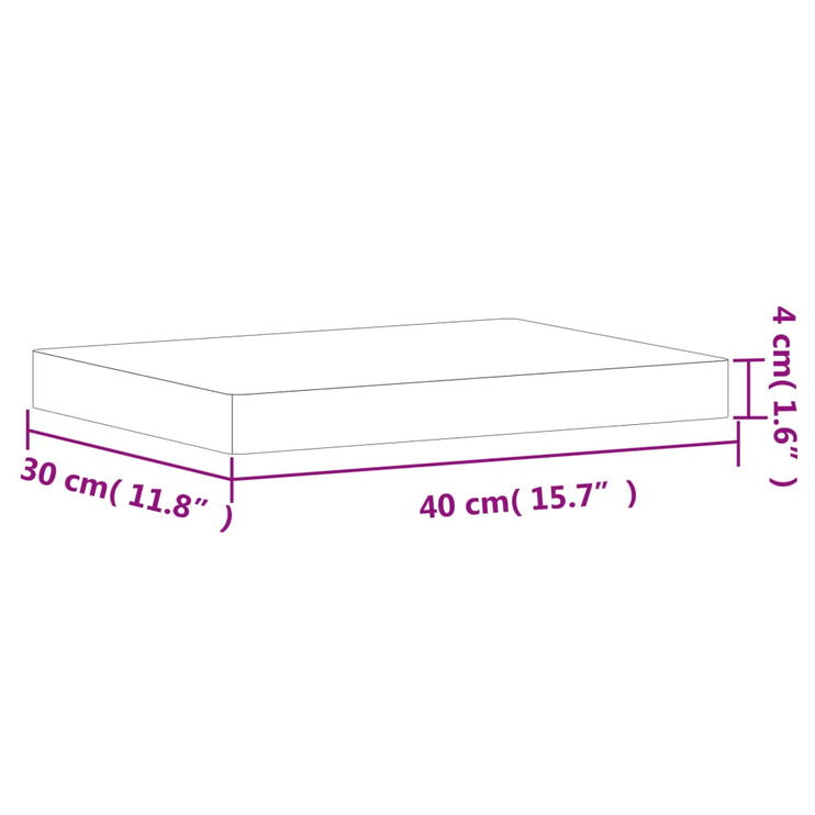 Skärbräda 40x30x4 cm massivt bokträ