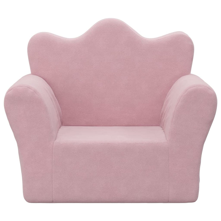 Barnsoffa rosa mjuk plysch