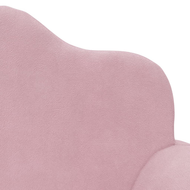 Barnsoffa 2-sits rosa mjuk plysch